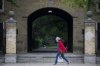 A person walks on the University of Toronto campus in Toronto, on Sept. 8, 2020. THE CANADIAN PRESS/Cole Burston
