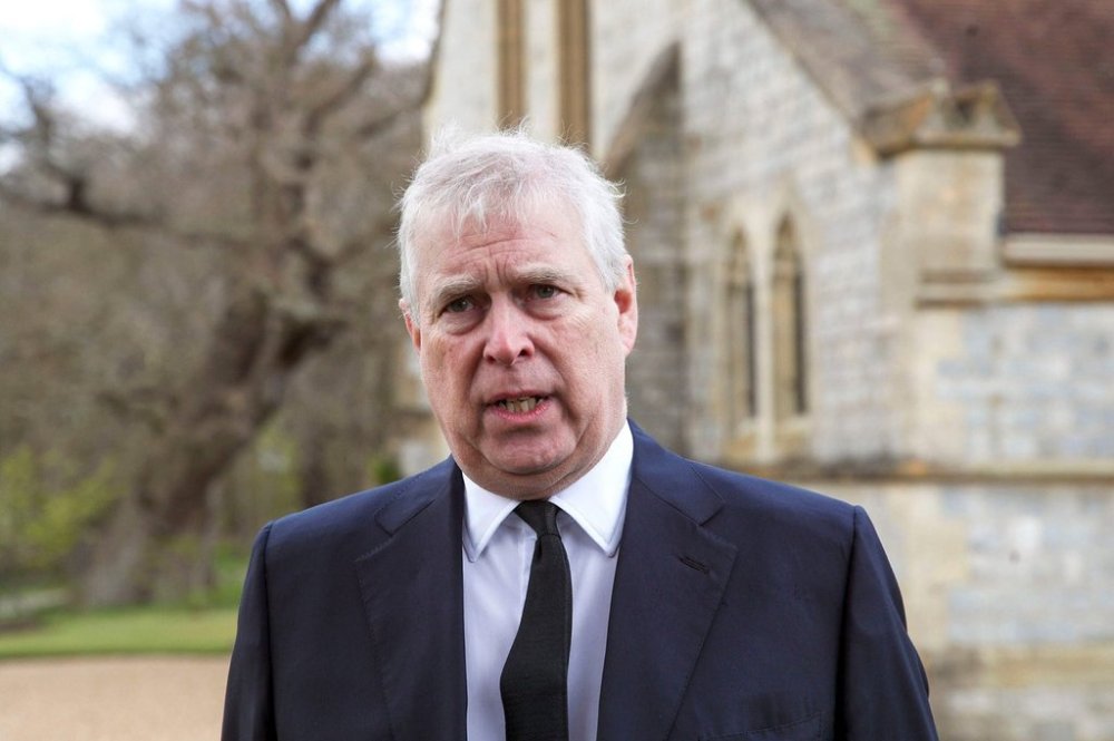 FILE - Britain's Prince Andrew speaks during a television interview at the Royal Chapel of All Saints at Royal Lodge, Windsor, April 11, 2021. (Steve Parsons/Pool Photo via AP, File)