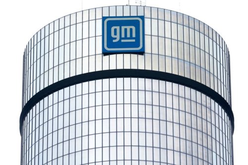 FILE - The General Motors logo is seen at its headquarters in Detroit on April 24, 2024. (AP Photo/Paul Sancya, File)