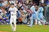 Toronto Blue Jays' Vladimir Guerrero Jr. hits two-run home run off Los Angeles Dodgers pitcher Shohei Ohtani during the third inning in Game 4 of baseball's World Series, Tuesday, Oct. 28, 2025, in Los Angeles. (AP Photo/Mark J. Terrill)