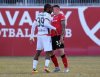 Cavalry FC's Fraser Aird, right, and Forge FC's Béni Badibanga during first half soccer action in the Canadian Premier League Final in Calgary on Saturday, November 9, 2024. THE CANADIAN PRESS/Stuart Gradon