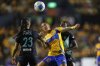 FILE - Mexico's Tigres Jennifer Hermoso, center, and Margaret Williams-Purce, left, and Miranda Freeman from NJ/NY Gotham FC from U.S., fight for the ball during a CONCACAF Women Champions Cup final soccer match in Monterrey, Mexico, Saturday, May 24, 2025. (AP Photo/Jorge Mendoza, File)