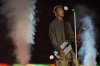 Machine Gun Kelly performs at halftime during an NFL football game between the Carolina Panthers and the New York Giants at Allianz Arena in Munich, Germany, Sunday, Nov. 10, 2024. (AP Photo/Steve Luciano)