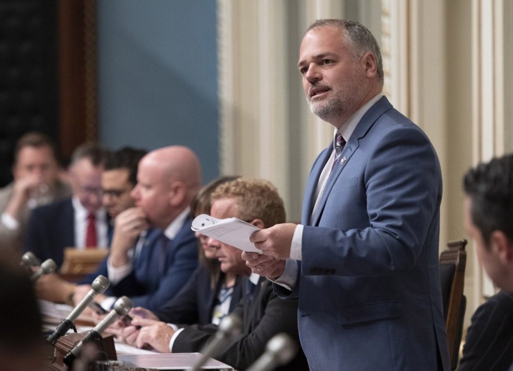 Quebec Transport Minister Jonatan Julien speaks at the legislature in Quebec City, Wednesday, June 12, 2019. THE CANADIAN PRESS/Jacques Boissinot