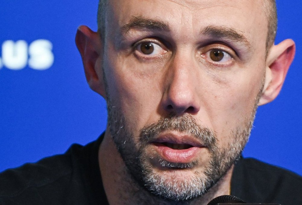 CF Montreal interim head coach Marco Donadel speaks to the media following an MLS soccer game against Charlotte FC in Montreal, Saturday, April 12, 2025. THE CANADIAN PRESS/Graham Hughes