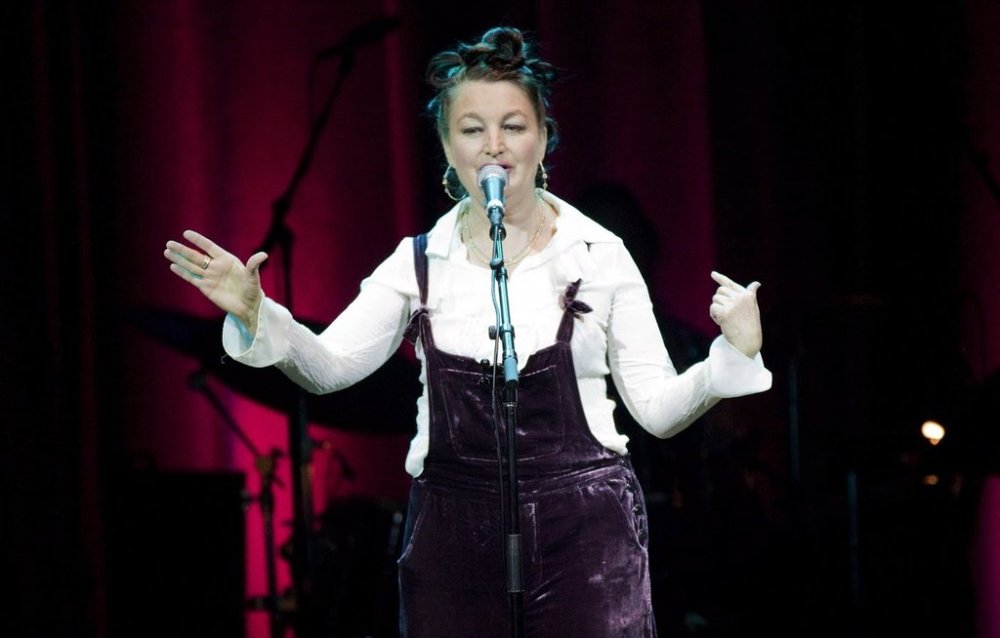 Jane Siberry performs the song NACL during a concert tribute to the late Canadian musician Kate McGarrigle in Toronto as part of the Luminato festival on Friday, June 15, 2012. THE CANADIAN PRESS/Michelle Siu