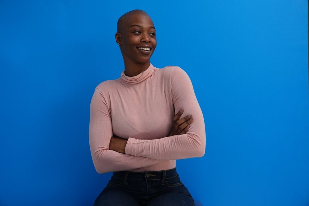 Aicha Soumaoro poses in West Chester, Pa., Friday, Oct. 17, 2025. (AP Photo/Matt Rourke)