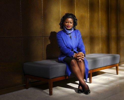 Senator Amina Gerba in the Senate Building in Ottawa on Thursday, Oct. 9, 2025. THE CANADIAN PRESS/Sean Kilpatrick