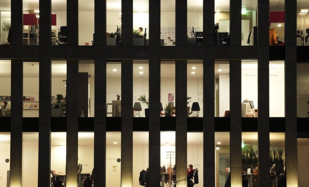 An office building in Berlin, Germany, is seen on Thursday, Nov. 18, 2021. THE CANADIAN PRESS/AP-Michael Sohn