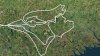 Halifax pilot Dimitri Neonakis showed his Blue Jays pride during the American League Championship Series by sketching the team’s logo across the sky using his flight path, shown in this screengrab from his Facebook account, on Friday, Oct. 17, 2025. THE CANADIAN PRESS/Handout - Facebook, Dimitri Neonakis (Mandatory Credit)