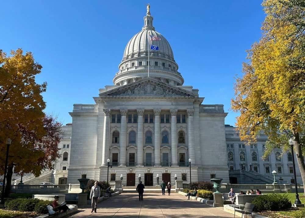 FILE - The Wisconsin Capitol is seen, Oct. 24, 2023, in Madison, Wis. (AP Photo/Scott Bauer, File)