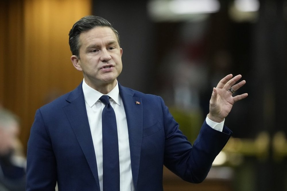 Conservative Leader Pierre Poilievre rises during question period on Parliament Hill in Ottawa on Thursday, Oct. 9, 2025. THE CANADIAN PRESS/Adrian Wyld