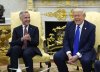 Prime Minister Mark Carney and U.S. President Donald Trump hold a press conference at the White House in Washington, D.C., Tuesday, Oct. 7, 2025. THE CANADIAN PRESS/Adrian Wyld