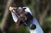 Hye-Jin Choi of South Korea tees off on the fourth hole during the pool B match against Japan team for the LPGA International Crown golf tournament at the New Korea Country Club in Goyang, South Korea, Saturday, Oct. 25, 2025. (AP Photo/Lee Jin-man)