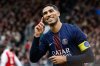 PSG's Achraf Hakimi celebrates after scoring his side's second goal during the French League One soccer match between Brest and Paris Saint Germain in Brest, France, Saturday, Oct. 25, 2025. (AP Photo/Jeremias Gonzalez)
