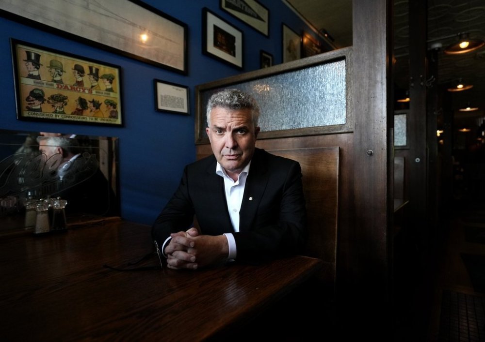 Canadian comedian Rick Mercer poses for a photograph in Toronto on Tuesday, May 27, 2025. THE CANADIAN PRESS/Nathan Denette