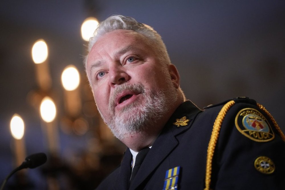 Toronto Police Supt. Joe Matthews speaks during a Bolo Program news conference, in Vancouver, on Wednesday, Oct. 8, 2025. The B.C. RCMP along with 15 other Canadian police agencies and the Bolo Program announced the top 25 wanted Canadian fugitives. THE CANADIAN PRESS/Darryl Dyck