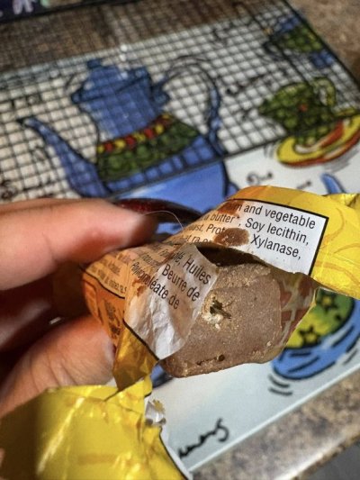 A contamincated Halloween chocolate bar is shown in this recent handout photo. THE CANADIAN PRESS/Handout - Delta Police Department