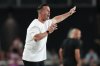 Atlanta United head coach Ronny Deila watches during the first half of an MLS soccer match against Inter Miami, Saturday, Oct. 11, 2025, in Fort Lauderdale, Fla. (AP Photo/Lynne Sladky)