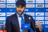 FILE - Josh Wander, CEO of the 777 Partners Group, speaks at a press conference on the entry as new investor for Bundesliga soccer club Hertha BSC in Berlin, Germany, March 13, 2023. (Andreas Gora/dpa via AP, file)