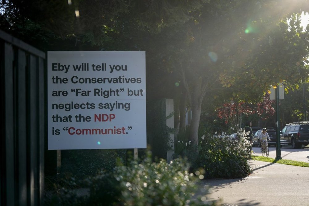 A sign is seen outside the house of billionaire Lululemon founder Chip Wilson, in Vancouver, B.C., Thursday, Oct. 3, 2024. THE CANADIAN PRESS/Darryl Dyck
