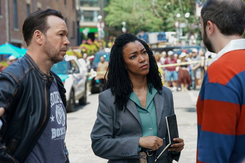 This image released by CBS shows Donnie Wahlberg, left, and Sonequa Martin-Green in a scene from