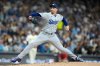 Los Angeles Dodgers pitcher Blake Snell throws against the Milwaukee Brewers during the second inning in Game 1 of baseball's National League Championship Series, Monday, Oct. 13, 2025, in Milwaukee. (AP Photo/Brynn Anderson)