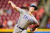 FILE - Chicago Cubs relief pitcher Keegan Thompson (71) plays against the Cincinnati Reds in a baseball game in Cincinnati, April 3, 2023. (AP Photo/Jeff Dean, File)