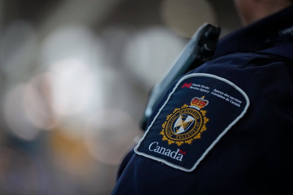 A Canada Border Services Agency patch is seen on the uniform of a CBSA officer at Vancouver International Airport, in Richmond, B.C., on Friday, October 3, 2025. THE CANADIAN PRESS/Darryl Dyck