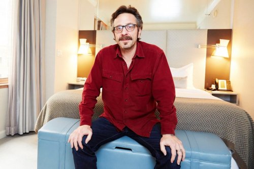 FILE - Comedian and podcaster Marc Maron poses for a portrait in New York on April 11, 2013. (Photo by Dan Hallman/Invision/AP, File)