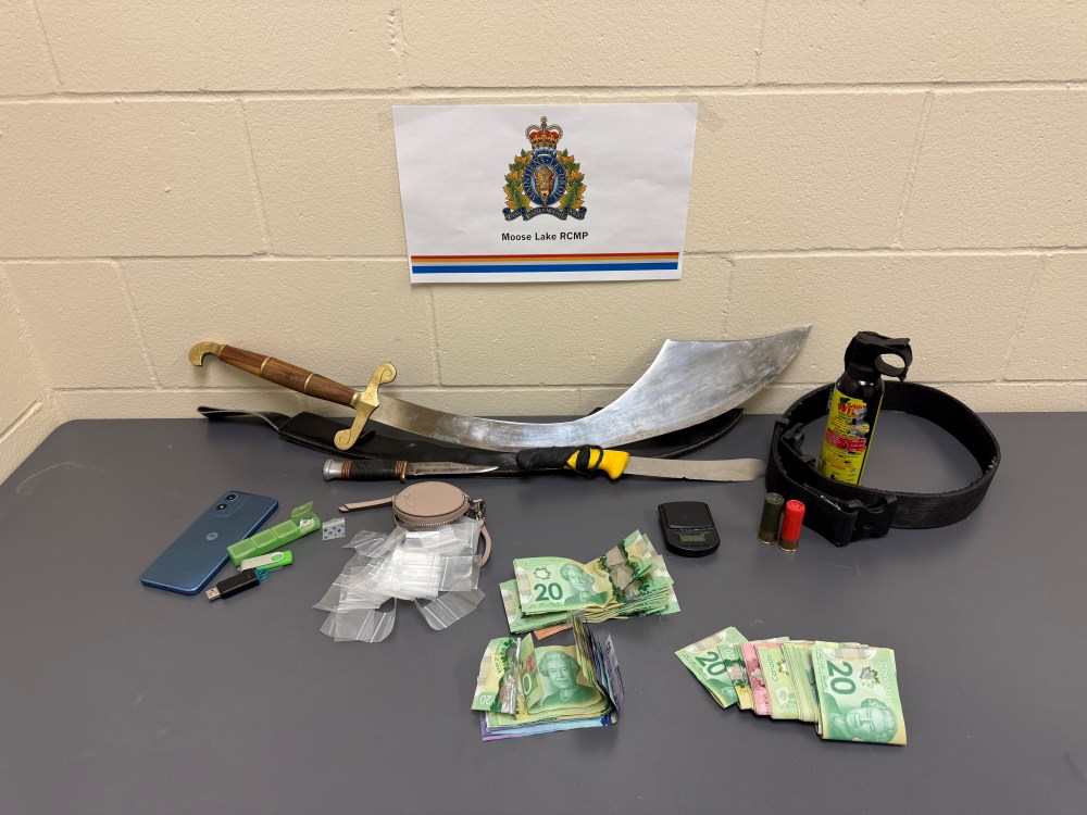 SUPPLIEDRCMP seized weapons and other items from a Moose Lake home.