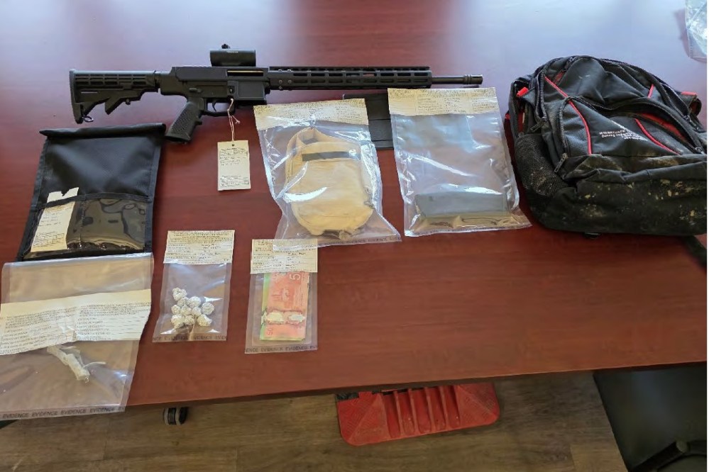 SUPPLIEDItems, including a semiautomatic rifle, seized by RCMP in Pimicikamak Cree Nation.