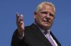 Ontario Premier Doug Ford  attends  an availability at Chapman's Ice Cream in Markdale, Ont., on Friday, September 19, 2025. THE CANADIAN PRESS/Chris Young