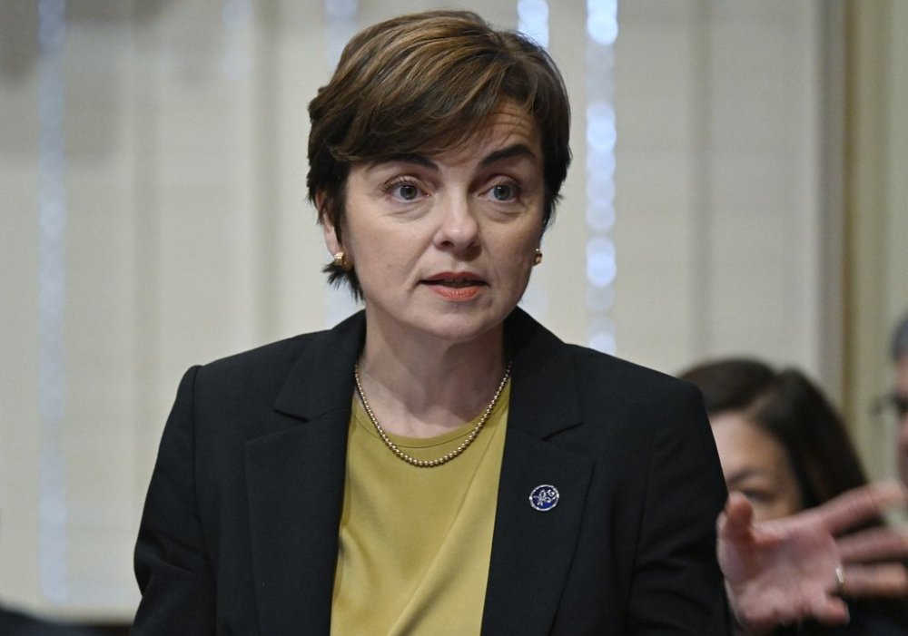 Quebec Economy Minister Christine Fréchette responds to the Opposition during question period at the legislature in Quebec City, Wednesday, Oct. 1, 2025. THE CANADIAN PRESS/Jacques Boissinot