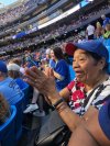 Blue Jays fan Cecilia Reyes is seen in the stands at a game in Toronto in an undated handout photo. THE CANADIAN PRESS/Handout - (Mandatory Credit)