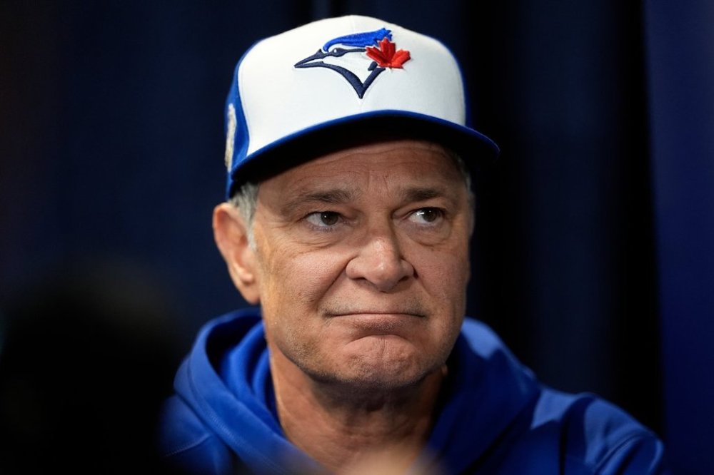 Toronto Blue Jays bench coach Don Mattingly speaks during a World Series baseball media day, Thursday, Oct. 23, 2025, in Toronto. The Toronto Blue Jays face the Los Angeles Dodgers in Game 1 on Friday. (AP Photo/David J. Phillip)
