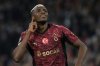 Galatasaray's Victor Osimhen reacts after scoring during the Champions League between Ajax and Galatasaray in Amsterdam, Netherlands, Wednesday, Nov. 5, 2025. (AP Photo/Patrick Post)