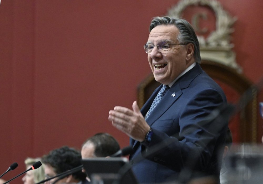 Quebec Premier François Legault responds to the Opposition during question period at the legislature in Quebec City, Wednesday, Oct. 1, 2025 THE CANADIAN PRESS/Jacques Boissinot