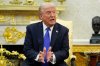 President Donald Trump meets with NATO Secretary General Mark Rutte in the Oval Office of the White House, in Washington, Wednesday, Oct. 22, 2025. THE CANADIAN PRESS/AP-Alex Brandon
