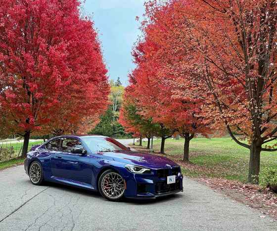 The 2026 BMW M2, seen at TestFest, continues BMW’s tradition of stunning sports coupes. (Kelly Taylor / Free Press)
