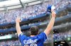Toronto Blue Jays pitcher Trey Yesavage (39) comes out to a standing ovation as he greets fans after he was pulled from the game during sixth inning MLB American League Division Series baseball action against the New York Yankees, in Toronto, Sunday, Oct. 5, 2025. THE CANADIAN PRESS/Nathan Denette