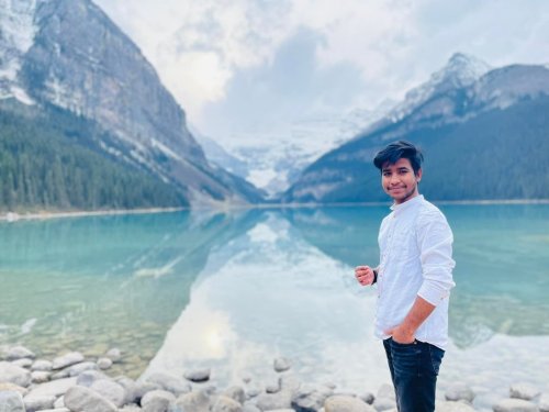 Mahin Shahriar visits Lake Louise, Alta. in an undated photo supplied by his family. THE CANADIAN PRESS/Handout - Family of Mahin Shahriar (Mandatory Credit)
