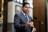 Minister of Public Safety Gary Anandasangaree speaks to reporters in the Foyer of the House of Commons following Question Period on Parliament Hill in Ottawa, on Wednesday, Oct. 8, 2025. THE CANADIAN PRESS/Spencer Colby