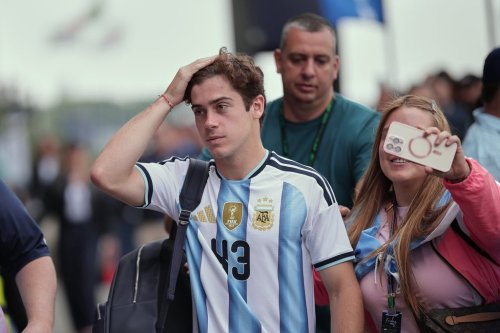 Alpine driver Franco Colapinto of Argentina arrives at the Interlagos race track ahead of the Brazilian Formula One Grand Prix in Sao Paulo, Friday, Nov. 7, 2025. (AP Photo/Ettore Chiereguini)