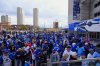 Fans arrive for Game 2 of baseball's World Series between the Los Angeles Dodgers and the Toronto Blue Jays, in Toronto, Saturday, Oct. 25, 2025. THE CANADIAN PRESS/AP-Brynn Anderson