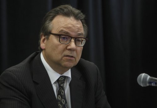 Alberta auditor general Doug Wylie speaks in Edmonton on Friday, Oct. 4, 2019. THE CANADIAN PRESS/Jason Franson