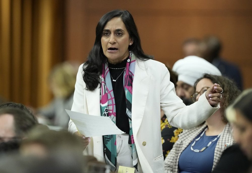 Foreign Affairs Minister Anita Anand rises during Question Period on Parliament Hill in Ottawa, Thursday, Oct. 9, 2025. THE CANADIAN PRESS/Adrian Wyld