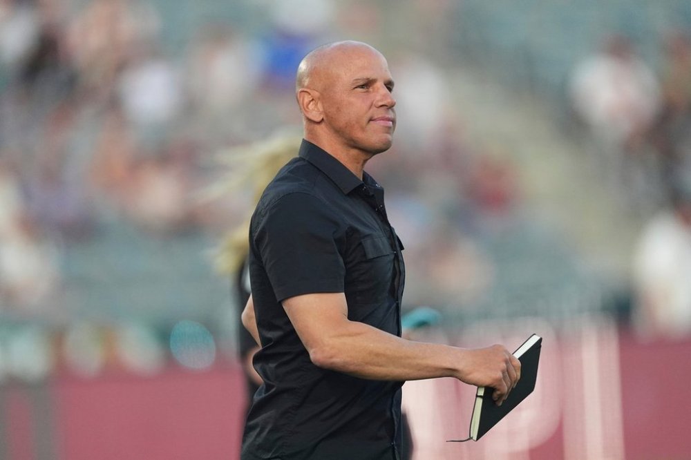 FILE - Colorado Rapids head coach Chris Armas in the first half of an MLS soccer match June 14, 2025, in Commerce City, Colo. (AP Photo/David Zalubowski, File)