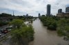 The Don River overflows causing flooding on surrounding roads following heavy rain in Toronto, on Tuesday, July 16 2024. THE CANADIAN PRESS/Arlyn McAdorey