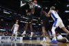 Maryland forward Julian Reese (10) shoots during the second half in the Sweet 16 of the NCAA college basketball tournament game against Florida, Thursday, March 27, 2025, in San Francisco. (AP Photo/Godofredo A. Vásquez)